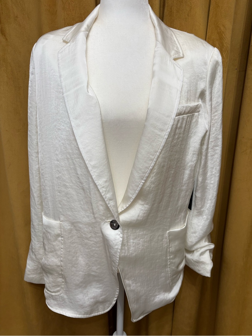Dkny White Single-Button Blazer